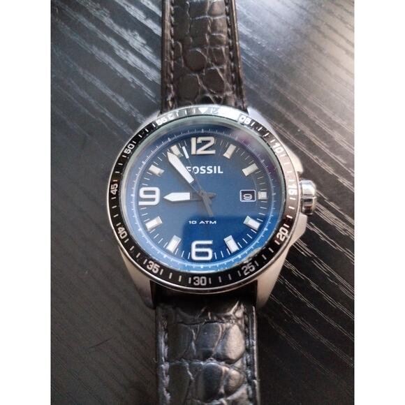 Fossil Men’s Stainless Steel Watch AM-4355 – Blue Dial - Picture 1 of 10